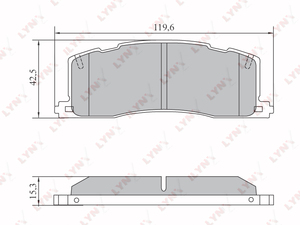 Колодки тормозные задние LYNXauto BD-7578. Для: TOYOTA Previa I(R1) 2.4 90-00, фото 1