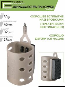 Кормушки фидер. FC M6 пласт. МИНИМУМ ПОТЕРЬ ПРИКОРМКИ 6шт. набор (короб. верс.), фото 8