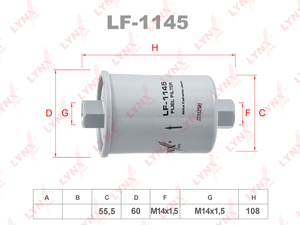 Фильтр топливный LYNXauto LF-1145. Для: LAND ROVER Freelander I 1.8 98>, TOYOTA Cressida 2.0 82-85, OPEL Speedster 2.0 02-06, фото 1