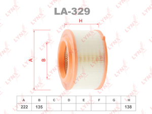 Фильтр воздушный LYNXauto LA-329. Для: MAZDA BT-50 2.2D 11>, FORD Ranger 2.2D-3.2D 11>, фото 1