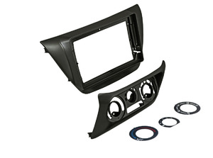 Рамка для UMS MITSUBISHI Lancer 9 2000-2010 BLACK, 9" с переносом управления кондиционером, фото 1