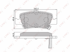 Колодки тормозные задние LYNXauto BD-7547. Для: Toyota, Тойота, Auris(BOS) 1.4-1.6 07> / Corolla(Корола)(BOS) 1.4D 06>., фото 2