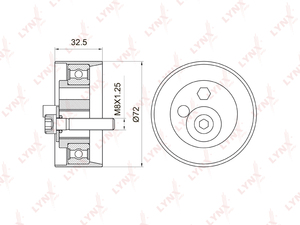 Ролик натяжной / ГРМ LYNXauto PB-1010. Для: AUDI A4 2.4-2.8 96-04 / A6 2.4-2.8 95-05 / A8 2.8 96-02, SKODA Superb 2.8 01-08, VW Passat 2.8 96-05, фото 1