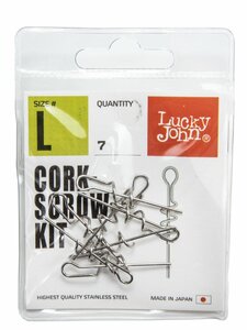 Спирали LJ Pro Series CORKSCROW KIT L для крепл. силикон. приманок 7шт., фото 2