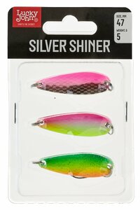 Блесны колеб. Lucky John SILVER SHINER длин.47мм/05.0г 001/005/008 3шт. набор, фото 4