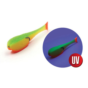 Поролоновая рыбка YAMAN на двойнике, р. 95 мм, цвет 21 UV (5 шт.), фото 2