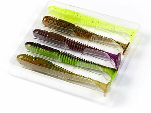Виброхвосты съедобные LJ Pro Series TIOGA 3.9in (10.00)/MIX1 5шт., фото 2