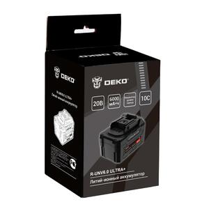 Аккумулятор DEKO R-UNV6.0 ULTRA+, Li-ion, 20В, 6.0А*ч, с повышенной токоотдачей, фото 2