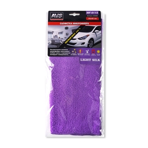 Салфетка для автомобиля AVS MF-6115 из микрофибры, 35 × 40 см, фиолетовая, фото 8