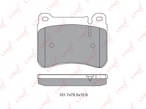 Колодки тормозные передние LYNXauto BD-5351. Для: MERCEDES-BENZ C180K-350(W203) 00-07 / CLK200-350(C209) 02> / SL350(R230) 06-12 / SLK200K-350(R171) 04-11, фото 1