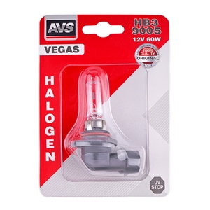 Галогенная автомобильная лампа AVS Vegas, HB3/9005, 12 В, 60 Вт, 3200 К, цоколь P20d, фото 3
