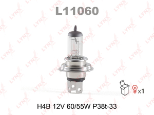 Лампа галогенная LYNXauto L11060. Для: NISSAN НИССАН Sunny(Санни)(B15) 98>/ Wingroad AD(Y11) 99-08/ Serena(C24) 99>, фото 2