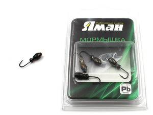 Мормышка "ЯМАН" щелкун с отв.,цв.BN, вес 0,5 г (уп. 5 шт.), фото 2
