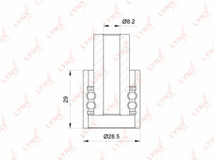 Ролик направляющий / ГРМ LYNXauto PB-3088. Для: AUDI Ауди A3 1.9D 96-01, SKODA(Шкода) Octavia(Октавия)(1U) 1.9D 96-10, VW Фольксваген Bora(Бора) 1.9D 98-05 / Caddy II 1.9D 95-04 / Golf(Гольф) IV 1.9D 97-05 / Polo 1.9D 98>, фото 1
