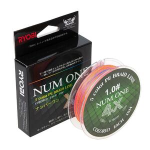 Шнур NUM ONE PE4X-100M 1.0#/0,165 mm Multi Colour Ryobi, фото 2
