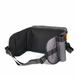 Сумка рыболовная поясная СЛЕДОПЫТ Fishing Belt Bag, 74х22х10 см, цв. серый, без коробок, фото 4