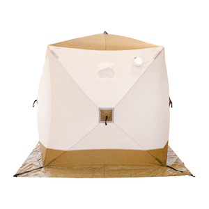 Палатка зимняя куб СЛЕДОПЫТ 1,8 х1,8 м, Oxford 210D PU 1000, S по полу 3,2  кв.м, цвет оливковый/белый, фото 8