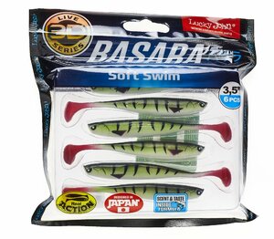 Виброхвосты LJ Pro Series 3D BASARA SOFT SWIM 08,89/PG10 6шт., фото 6