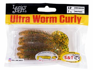 Твистеры съедоб. искусст. LJ Pro Series ULTRAWORM CURLY 3,0in (07.62)/PA19 7шт., фото 4