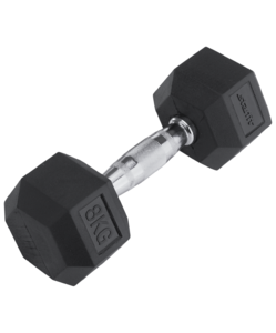 Гантель обрезиненная Starfit DB-301 8 кг, черный, фото 1