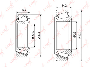 Подшипник ступицы задний LYNXauto WB-1124. Для: Daewoo, Дэу, Nexia(Нэксия) I-II 1.5-1.6 95> / Espero 1.5-2.0 91-99 / Lanos(Ланос) 1.4-1.6 97> / Nubira 1.6-2.0 97>., фото 2