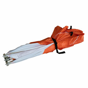 Палатка зимняя куб СЛЕДОПЫТ 2,1 х2,1 м, Oxford 210D PU 1000, S по полу 4,4 кв.м, цвет оранжевый/белый, фото 3