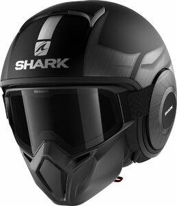 Шлем SHARK STREET DRAK TRIBUTE RM MAT Black/Chrome/Silver S, фото 1