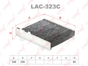 Фильтр салонный угольный LYNXauto LAC-323C. Для: MITSUBISHI Pajero 94> / Pajero Sport 98>, фото 1