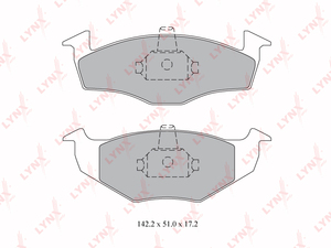 Колодки тормозные передние LYNXauto BD-8008. Для SKODA Шкода Fabia(Фабия)(ATE) 1.0-1.4 99>, VW Фольксваген Lupo/Polo(Поло) 1.0-1.7D 97-99, фото 1