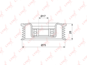 Ролик натяжного механизма / приводной LYNXauto PB-5144. Для: Mazda, Мазда, 2(DY) 1.4-1.6 03> / 3(BK) 1.4-1.6 03>., фото 2