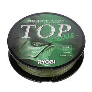 Шнур TOP PE4X-120M 1.0/d-0.165mm Dark green Ryobi, фото 6