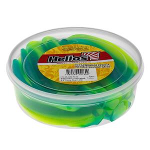 Виброхвост несъедоб. Trofey 5.5"/14см Blue Lime 20шт. (HS-25-040-N-20) Helios, фото 2