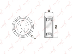 Ролик натяжной / ГРМ LYNXauto PB-1052. Для: Renaul, Рено, Logan(Логан) 1.4-1.6 04> / Sandero(Сандеро) 1.4-1.6 08> / Clio(Клио) II 1.4-1.6 98-05 / Kangoo(Кенгу) 1.4-1.6 97> / Megane(Меган) I 1.4-1.6., фото 2