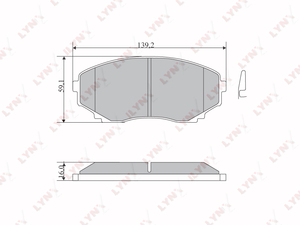 Колодки тормозные передние LYNXauto BD-5113. Для: MAZDA(Мазда) MPV(LV / LW) 2.5D-3.0 95-06 / E-Serie 2.0-2.2D 91-04, фото 1