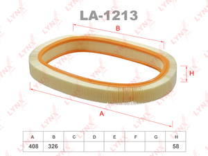 Фильтр воздушный LYNXauto LA-1213. Для MERCEDES-BENZ МЕРСЕДЕС-БЕНС 190E(W201) 1.8-2.3 >93/E200-230(W124), фото 1