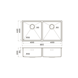 Кухонная мойка Omoikiri Taki 86-2-U/IF-GM нерж.сталь/вороненая сталь, фото 2