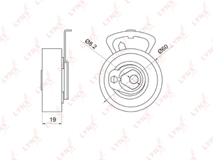 Ролик натяжной / ГРМ LYNXauto PB-1055. Для: SKODA Fabia 1.4 99> / Octavia(1U/1Z) 1.4 00> / Roomster 1.4 06>, VW Bora 1.4-1.6 00-05 / Caddy II-III 1.4 00-10 / Golf IV-VI 1.4-1.6 99> / Polo 1.4-1.6 99>, фото 1