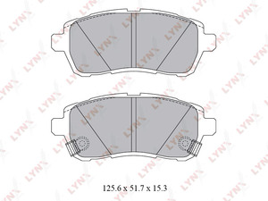 Колодки тормозные передние LYNXauto BD-5123. Для: Mazda, Мазда, 2(DE) 1.3-1.6D 07>, Ford, Форд, Fiesta(Фиеста) 1.25-1.6D 08>, Suzuki, Сузуки, Swift(Свифт) 1.2-1.3D 10>, DAIHATSU Materia 1.3-1.5 06> ., фото 2
