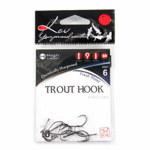 Крючок KOI "TROUT HOOK", размер 6 (INT), цвет BN (10 шт.), фото 5