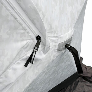 Палатка зимняя СЛЕДОПЫТ Premium 5 стен, 2,8х2,9м, h-2,05м, S по полу 5,6кв.м, 3 слоя, цвет Arctic Camo/Серый, фото 11