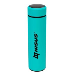 Термос NA.TM-049-T 450ML с термодатчиком бирюзовый NISUS, фото 2