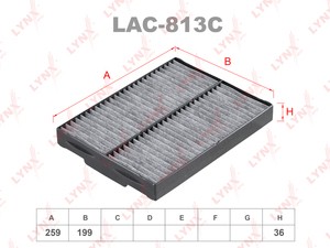 Фильтр салонный угольный LYNXauto LAC-813C. Для SUZUKI Сузуки Grand Vitara 98-03, фото 1