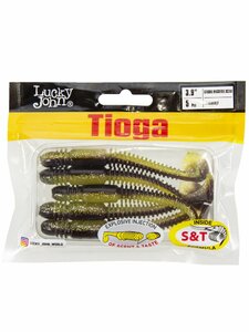 Виброхвосты съедобные LJ Pro Series TIOGA 3.9in (10.00)/T36 5шт., фото 4