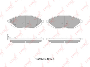 Колодки тормозные передние LYNXauto BD-1815. Для: Chevrolet, Шевроле, Spark(Спарк) 1.0-1.2 10>., фото 2
