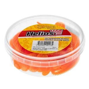 Виброхвост несъедоб. Shaggy 3,35"/8,5 см Orange & Sparkles 30шт. (HS-16-022-N-30) Helios, фото 2