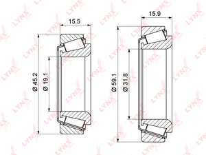 Подшипник ступицы передний LYNXauto WB-1378. Для: MERCEDES Мерседес-BENZ E200-320(W124) >95 / 190(W201) 2.3-2.5 >93, фото 1