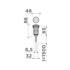 Пневматическая кнопка для измельчителя Omoikiri SW-01-LG, фото 3