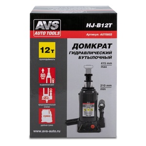 Домкрат гидравлический AVS HJ-B12T, 12т, 210-415мм., фото 10