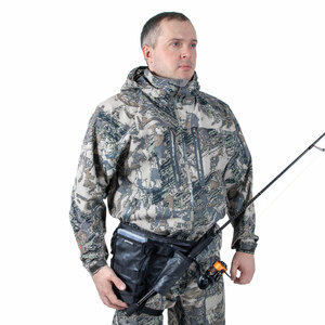 Сумка рыболовная поясная "Yaman" Fishing Pocket Hip, 30х22х6 см, цв.сер.камуфляж + 1 кор. LUNO 18, фото 9