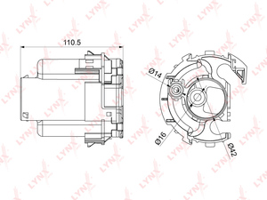 Фильтр топливный погружной LYNXauto LF-1066M. Для: HONDA Odyssey(RA) 2.3-3.0 00>, фото 1